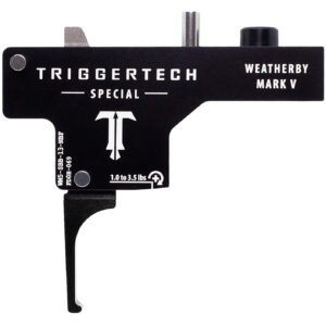 TriggerTech WM5SBB13NBF Special  Single-Stage Flat Trigger with 1-3.50 lbs Draw Weight & Black PVD Finish for Weatherby Mark V