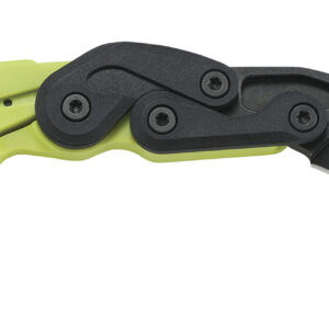 CRKT 4041G Provoke Zap 2.47" Folding Plain Black Stonewashed 4116 Stainless Steel Blade/Bright Green Grivory Handle Includes Pocket Clip