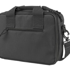 NcStar CPDX2971U VISM Double Pistol Range Bag w/Mag Pouches Heavy Duty Lockable Zippers For Compliance Padded Carry Handles Adjustable Shoulder Strap Urban Gray