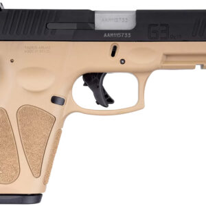 Taurus 1G3B941T G3  9mm Luger 15+1 Or 17+1 4" Matte Stainless Steel Barrel, Tan Polymer Frame With Picatinny Acc. Rail, Tenifer Matte Black Steel Slide, Re-Strike Capability, Manual Safety