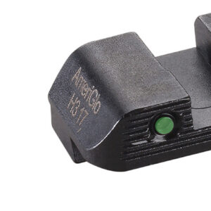 AmeriGlo GL823 Trooper Sight Set for Glock  Green Tritium Orange Outline Front Sight-Green Tritium Black Outline Rear Sight