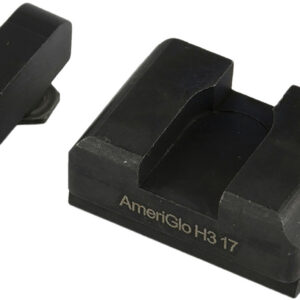 AmeriGlo GL611 Optic Compatible Sight Set for Glock  XL Tall Green Tritium LumiGreen Outline Front Sight-Black Rear Sight