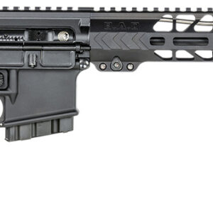 Tactical rifle featuring a sleek design, adjustable stock, and advanced rail system for versatile fi.
