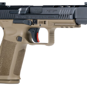 Canik HG5635N Mete SFx Full Size Frame 9mm Luger 20+1/18+1, 5.20" Black Match Grade Barrel Black Nitride Serrated Steel Slide, Flat Dark Earth Polymer Frame w/Picatinny Rail, Ambidextrous