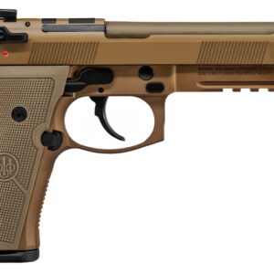 Beretta USA JS92M9A4GM M9A4  9mm Luger 5.10" Threaded Barrel 18+1, Flat Dark Earth Cerakote Polymer Frame, Serrated Steel Optic Cut Slide, Polymer Grip & Decocker Safety
