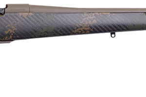 Bolt-action rifle with a textured black stock and long barrel for precision shooting.