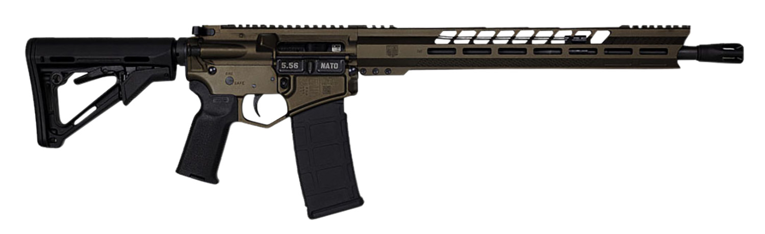 Diamondback DB1731K071 DB15 5.56x45mm NATO 16" 30+1 Midnight Bronze Adjustable Magpul CTR Stock Black Magpul MOE K2 Grip with Black Gold Lower