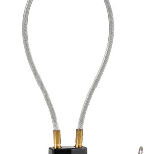Master Lock 99DSPT Cable Lock  Open With Key Black & Gold Steel 14"