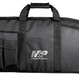 M&P Accessories 110016 Duty Series Large Case 45" Black 5 Exterior Mag Pouches for Rifle/Shotgun