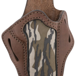 1791 Gunleather MOBH1BRWR BH1 Optic Ready OWB 01 Brown with Mossy Oak Leather Belt Slide Fits 5" 1911