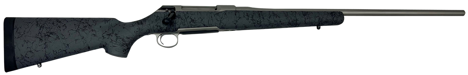 Sauer S1HSGP65C 100 6.5 PRC Caliber with 4+1 Capacity, 24" Barrel, Gray Cerakote Metal Finish & Gray Black Webbed Fixed HS Precision Stock Right Hand (Full Size)