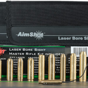 AimShot  Master Kit  Multi-Caliber Bore Sight with Green 532nM Laser & Uses 2 AAA Batteries for Rifles (Batteries Not Included)