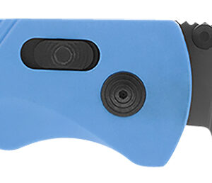 S.O.G SOG11180341 Flash AT 3.45" Folding Plain TiNi Cryo D2 Steel Blade/Civic Cyan GRN Handle Includes Pocket Clip