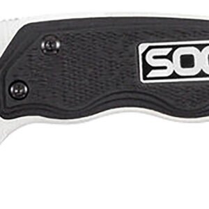 S.O.G SOG-GB1001-C Gambit  2.58" Fixed Sheepsfoot Plain Satin Polished 7Cr17MoV SS Blade Black GRN Handle Includes Sheath