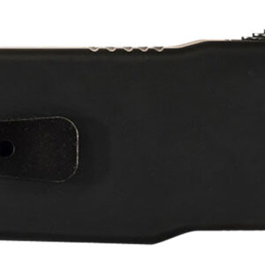 Templar Knife SZBR321 Premium Weighted  Small 3" OTF Drop Point Plain Black Oxide Stonewashed D2 Steel Blade, 4.50" Black Aluminum/Rubber Handle