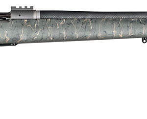 Christensen Arms CA10269815323 Summit TI  Full Size 28 Nosler 3+1, 26" Natural Titanium Steel Threaded Barrel, Natural Titanium Aluminum Receiver, Green w/Black/Tan Webbing Fixed Thumbhole Stock