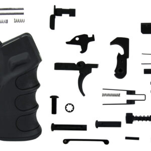TacFire LPK02USAB Lower Parts Kit  AR-15 Black PGAR-B Grip Black