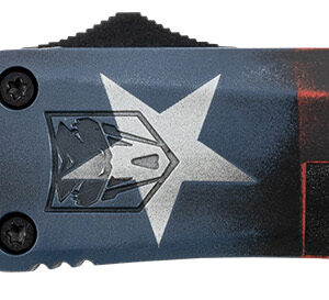 CobraTec Knives MCTXFS3DAGNS FS-3 Texas Flag Medium 3" OTF Dagger Plain Satin D2 Steel Blade, 5" Texas Flag Aluminum Cerakoted Handle