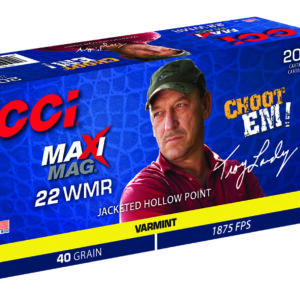 CCI 958 Maxi-Mag Varmint 22WMR 40gr Jacketed Hollow Point 200 Per Box/10 Case