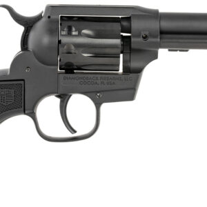 Diamondback DB051CA001 Sidekick  22 LR 9 Shot, 4.50" Black Cerakote Steel Barrel, Black Cerakote Zinc Alloy Frame, Black Cerakote Cylinder, Black Checkered Nylon Grip, Hammer Safety, Exposed Hammer