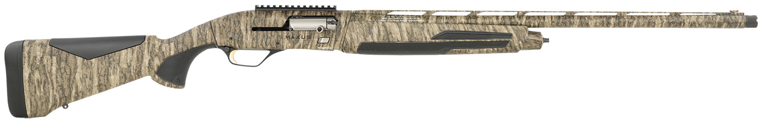 Browning 011748205 Maxus II All-Purpose Hunter 12 Gauge 3.5" 4+1 (2.75") 26" Barrel, Mossy Oak Bottomland, Synthetic Stock with SoftFlex Cheek Pad, HiViz Magnetic Combo Sight, 4 Chokes Included