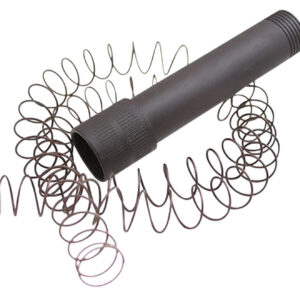 Silencer for firearms with coiled spring and cylindrical body.