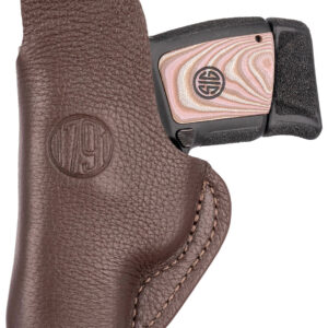1791 Gunleather FCD1BRWL Fair Chase  IWB Size 01 Brown Leather Deer Hide Belt Clip Fits Ruger LCP 380/S&W Bodyguard Left Hand