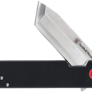 Smith & Wesson Knives 1193144 Big Benji  3.50" Folding Plain Stainless Steel Blade 4.25" Black