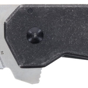 Schrade 1136251 Slyte  3" Folding Plain Satin D2 Steel Blade 4.50" Dark Stonewash Stainless Steel Handle