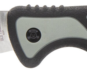 Old Timer 1137140 Trail Boss  3.70" Fixed Caper Plain Stainless Steel Blade 5.25" TPE Handle Includes Sheath