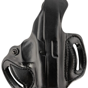 DeSantis Gunhide 085BA8BZ0 Thumb Break Mini Slide OWB Black Leather Belt Slide Fits Glock 43/43x/48 Belt 1.75" Wide Right Hand