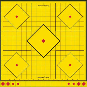 Birchwood Casey LRSIT-5PK Long Range  Self-Adhesive Paper Yellow 17.75" 5-Diamond 5 Pack
