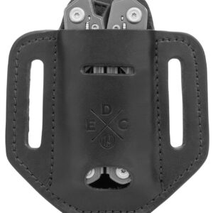 1791 Gunleather HDESSLBLKA EDC Heavy Duty Easy Slide Solo OWB Black Leather Belt Slide Ambidextrous