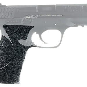 Semi-automatic pistol with black grip and silver slide for firearm enthusiasts.