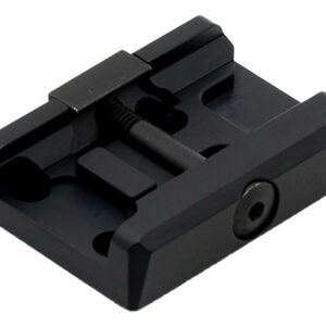 Durable black gun mounting adapter for secure firearm attachment.