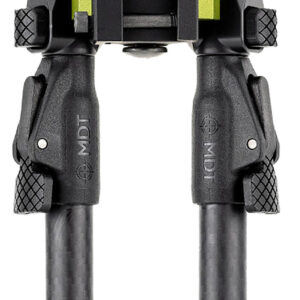 Mdt Sporting Goods Inc 105561GRN GRND-POD  Green/Black 4.50"-9" Carbon Fiber/Aluminum, Adj. Throw Lever, 4 Leg Postitions, Fits ARCA Rail & RRS Dovetail