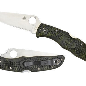 Spyderco C10ZFPGR Endura 4 Lightweight 3.80" Folding Plain Satin VG-10 SS Blade/Zome Green Bi-Directional Texturing FRN Handle Includes Pocket Clip
