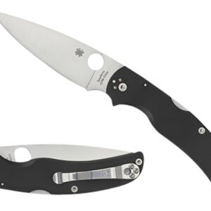 Spyderco C244GP Native Chief Lightweight 4.02" Folding Plain Stonewashed CTS BD1N SS Blade/Black Textured FRN Handle Includes Pocket Clip