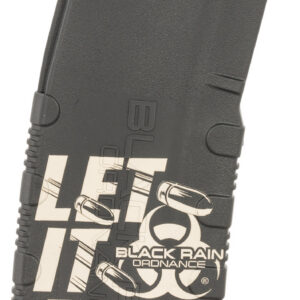 Black Rain Ordnance MAG30LETITRAINB Magazine 30rd 223 Rem/5.56 NATO Let It Rain Bullet Engraving Fits AR-15 Platform