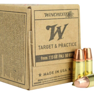 Winchester Ammo SG9W50 USA 9mmLuger 115gr Full Metal Jacket 50 Per Box/20 Case