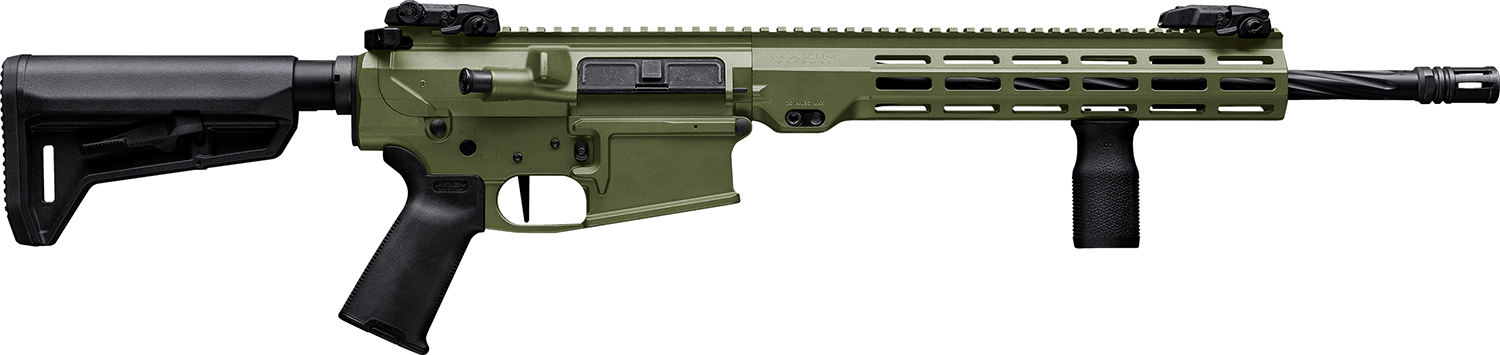 Maxim Defense MXM49684 MD10 L 308 Win 20+1 16" Fluted Barrel, Bazooka Green Cerakote Finish, M-LOK Handguard, Black Magpul Furniture, SL-K Stock, MVG Grip, MBUS Sights, Blackout Defense Flat Trigger