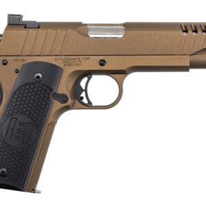 Auto-Ordnance 1911TCAC10 1911  45 ACP 7+1 5" Stainless Steel Barrel, Serrated Stainless Steel Slide, Burnt Bronze Cerakote Steel Frame w/Beavertail, Armor Black Cerakote Engraved Aluminum Grip