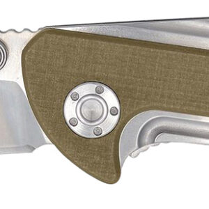 Camillus 19195 Sevens  2.75" Folding Plain Silver AUS-8 Carbonitride Titanium Blade, Desert Tan/SS G10/SS Handle