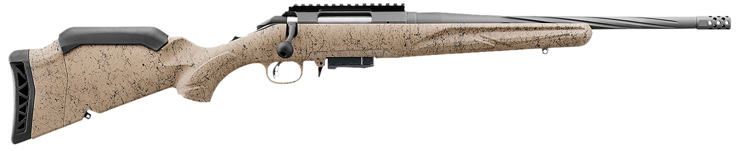 Ruger 46921 American II Ranch 7.62x39mm 5+1 16.10" Cobalt Cerakote Spiral Threaded Barrel & Alloy Steel Receiver w/Picatinny Rail, Flat Dark Earth Splatter Adj Comb & LOP Synthetic Stock, Right Hand
