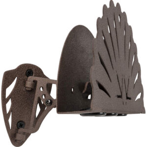 Wall mount gun holder with adjustable support for rifles and shotguns.