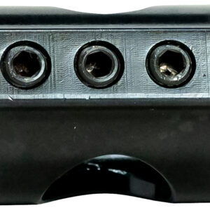 Gun accessory mount with three screw holes for firearm customization.