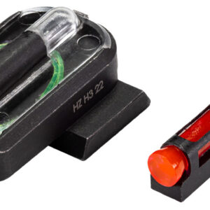 HiViz MPFD21 FastDot  H3 Sight Set for S&W M&P Red Fiber Optic Front Sight-Green Tritium Rear Sight