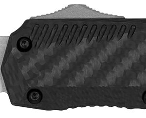 Kershaw 9000CF Livewire  3.35" OTF Dagger, Plain Black PVD CPM MagnaCut Steel Blade, Black Anodized Aluminum Handle