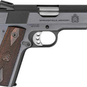 Springfield Armory PX9418 1911 Garrison 45 ACP 7+1 4.25" Stainless Match Grade Barrel, Blued Serrated Carbon Steel Slide & Frame w/Beavertail, Thinline Wood Grip