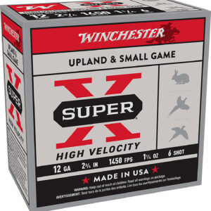 Winchester Ammo X12HV6 Super X High Velocity 12Gauge 2.75" 1 1/4oz 6Shot 25 Per Box/10 Case